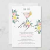 Sip Sip Hooray Bright Cocktail Wedding Shower Kaart (Voorkant)