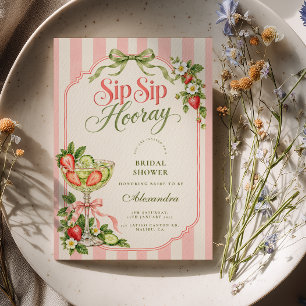 Sip Sip Hooray Bruiloftsborrel Kaart