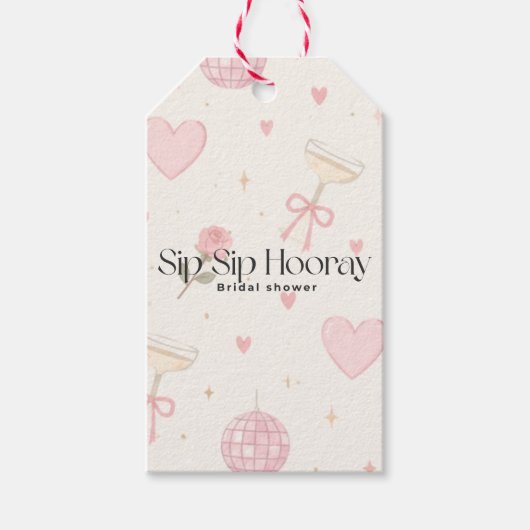 Sip Sip Hooray cadeaubijschrift Cadeaulabel (Voorkant)