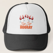 Sip Sip Hooray Celebration Foam Trucker hat / cap Pet (Voorkant)