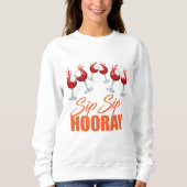 Sip Sip Hooray Celebration Graphic – Women’s Basic Trui (Voorkant)