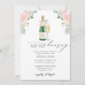 Sip Sip Hooray Champagne Bridal Shower Kaart (Voorkant)