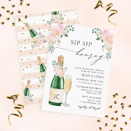 Sip Sip Hooray Champagne Bridal Shower Kaart