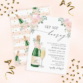 Sip Sip Hooray Champagne Bridal Shower Kaart