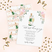 Sip Sip Hooray Champagne Bridal Shower Kaart