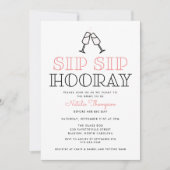 Sip Sip Hooray Champagne Toast Vrijgezellenfeest Kaart (Voorkant)