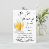 Sip Sip Hooray Cocktail Engagement Party Kaart (Staand voorkant)