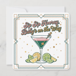 Sip Sip Hooray Cocktail Lounge | Baby Shower Kaart
