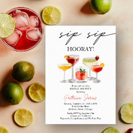 Sip Sip Hooray Cocktail Vrijgezellenfeest Party Kaart