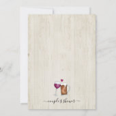 Sip Sip Hooray Couple's Shower Invitation Kaart (Achterkant)