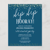 Sip Sip Hooray Elegant Gold Retirement Party (Voorkant)