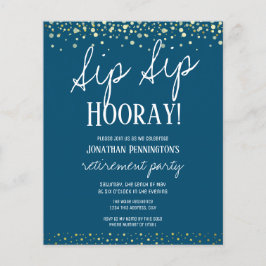 Sip Sip Hooray Elegant Gold Retirement Party