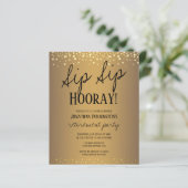 Sip Sip Hooray Elegant Gold Retirement Party Invit (Staand voorkant)
