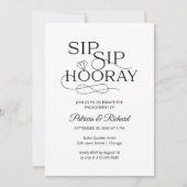 Sip Sip Hooray Engagement Party Aankondiging (Voorkant)