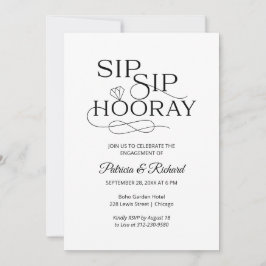 Sip Sip Hooray Engagement Party Aankondiging