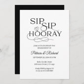 Sip Sip Hooray Engagement Party Aankondiging (Voorkant / Achterkant)