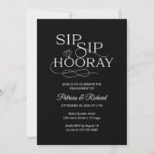 Sip Sip Hooray Engagement Party Aankondiging (Voorkant)