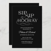Sip Sip Hooray Engagement Party Aankondiging (Voorkant / Achterkant)