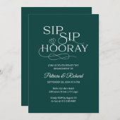 Sip Sip Hooray Engagement Party Aankondiging (Voorkant / Achterkant)