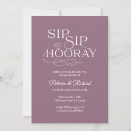 Sip Sip Hooray Engagement Party Aankondiging
