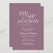 Sip Sip Hooray Engagement Party Aankondiging (Voorkant / Achterkant)