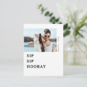 SIP SIP Hooray Engagement Party Nodig Briefkaart u (Staand voorkant)