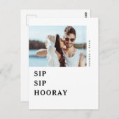 SIP SIP Hooray Engagement Party Nodig Briefkaart u (Voorkant / Achterkant)