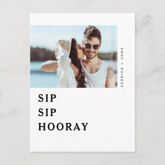 SIP SIP Hooray Engagement Party Nodig Briefkaart u (Voorkant)