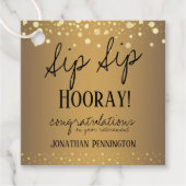 Sip Sip Hooray feliciteert pensionering Bedankjes Labels (Voorkant)