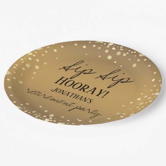 Sip Sip Hooray feliciteert pensionering Papieren Bordje (Gekanteld)