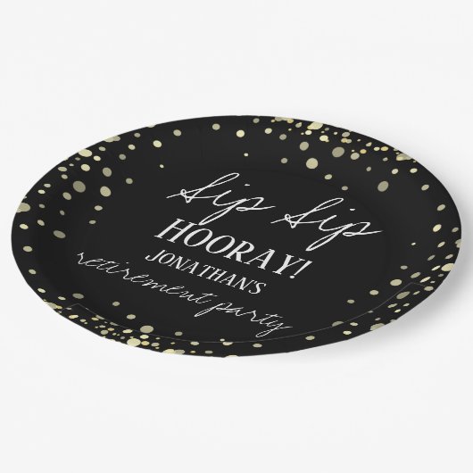 Sip Sip Hooray feliciteert pensionering Papieren Bordje (Gekanteld)