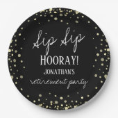 Sip Sip Hooray feliciteert pensionering Papieren Bordje (Voorkant)