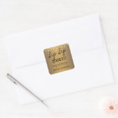 Sip Sip Hooray feliciteert pensionering Vierkante Sticker (Envelop)