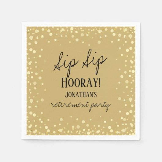 Sip Sip Hooray feliciteert Retirement Napkins Servet (Voorkant)