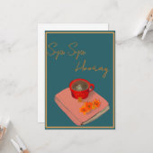 Sip Sip Hooray flat card Kaart (Voorkant / Achterkant in situ)