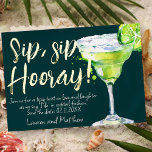 Sip, Sip Hooray. Funny Cocktail Save the Date Folie Uitnodiging<br><div class="desc">Viel uw komende nuptials met een aanraking van whimsy en stijl gebruikend de Sip Sip Sip Hooray Fun Cocktail sparen de Uitnodiging van de Folie van de Datum. Dit prachtige en opvallende ontwerp is perfect voor koppels die op zoek zijn naar een unieke en speelse manier om hun speciale dag...</div>