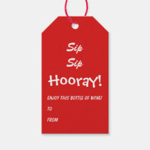 Sip Sip Hooray Funny Wine Bottle
