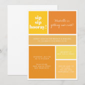 SIP SIP Hooray Geel Sinaasappel Bruids Brunch Douc Kaart (Voorkant / Achterkant)
