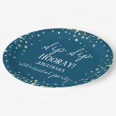 Sip Sip Hooray Gefeliciteerd met PlP Papieren Bordje (Gekanteld)