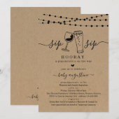 Sip Sip Hooray Grandouders' Baby shower Kaart (Voorkant / Achterkant)