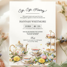 Sip Sip Hooray High Tea Party Floral Vrijgezellenf