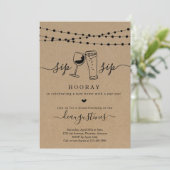 Sip Sip Hooray Houeswarming Party Invitation Kaart (Staand voorkant)