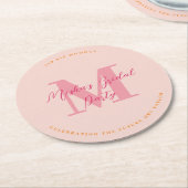 Sip Sip Hooray Initiaal Roze Onderzetter (Gebogen)