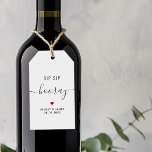 Sip Sip Hooray Labels, Wedding Gift Label Cadeaulabel<br><div class="desc">Dit zijn de perfecte kleine cadeautjes labels. U kunt voor- en achtertekst aanpassen en de kleuren wijzigen.</div>