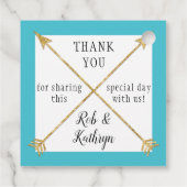 Sip Sip Hooray Margarita Pijlen Blauwe Bruidsmeube Bedankjes Labels (Achterkant)