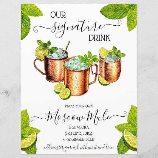 SIP, SIP Hooray Moscow Mule Signature Drink Recept (Voorkant)