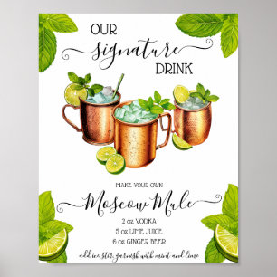 SIP, SIP Hooray Moscow Mule Signature Drink Recept Poster