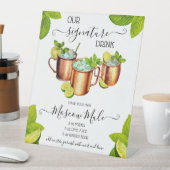 SIP, SIP Hooray Moscow Mule Signature Drink Recept Reclamebord Met Voetstuk (Insitu)