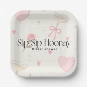 Sip Sip Hooray papieren bord (Voorkant)