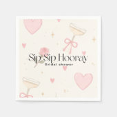 Sip Sip Hooray papieren servetten (Voorkant)